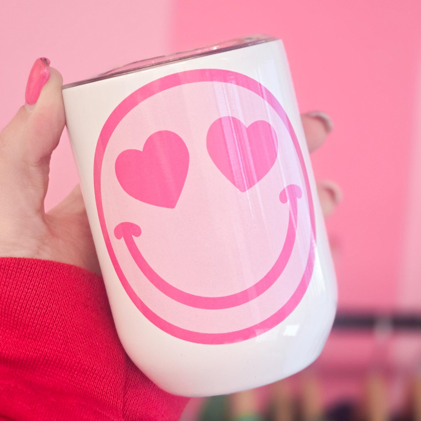 Heart Smiley Wine Tumbler (Clearance)