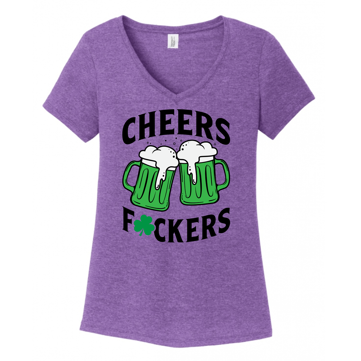 Cheers Fuckers Women's V-Neck (Ladies Fit)