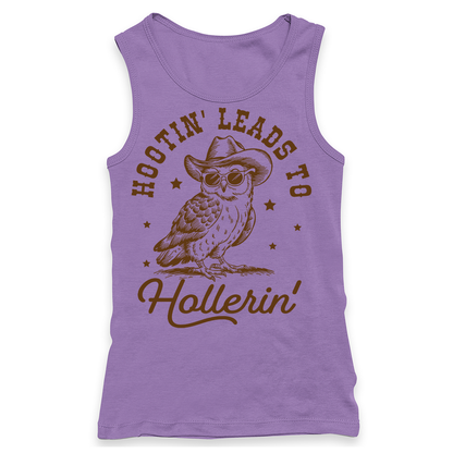 Hootin' Leads To Hollerin' Racerback Tank Top