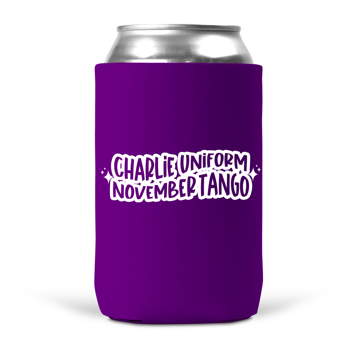 Charlie Uniform November Tango Koozie