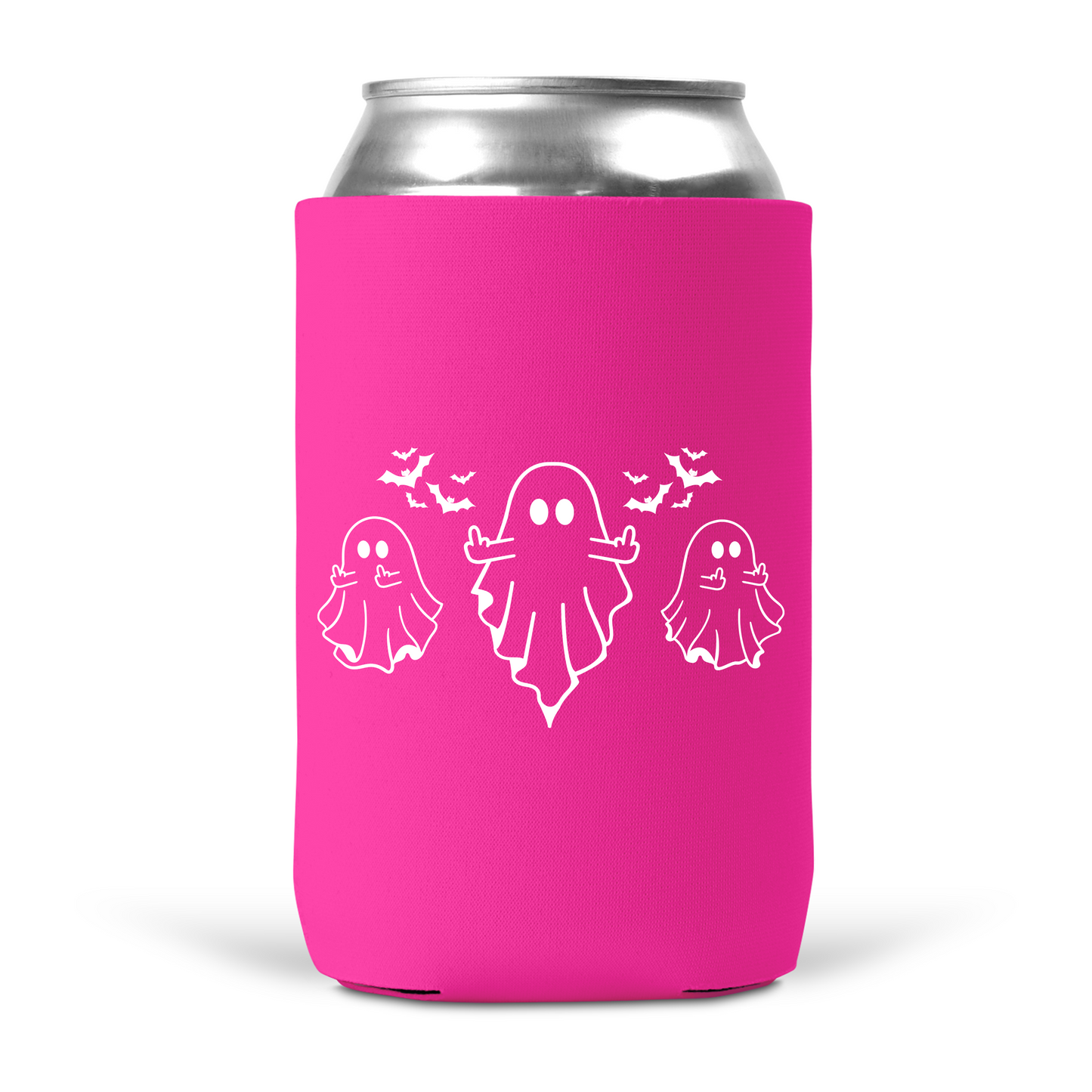Ghost Middle Finger Koozie