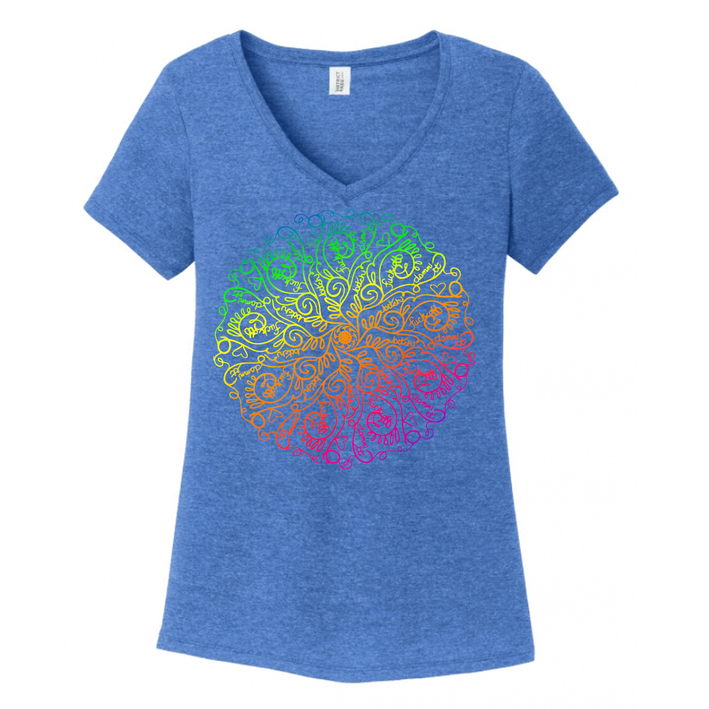 Curse Word Mandala Women's V-Neck (Ladies Fit)