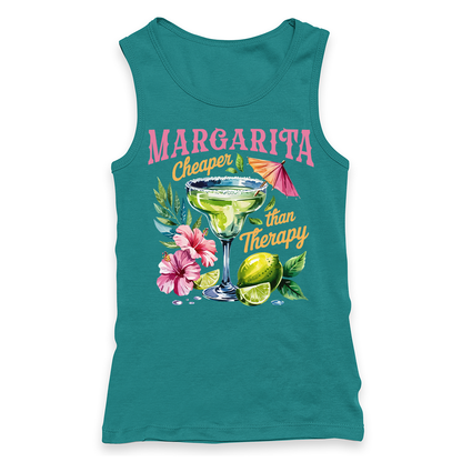 Margarita Cheaper Than Therapy Racerback Tank