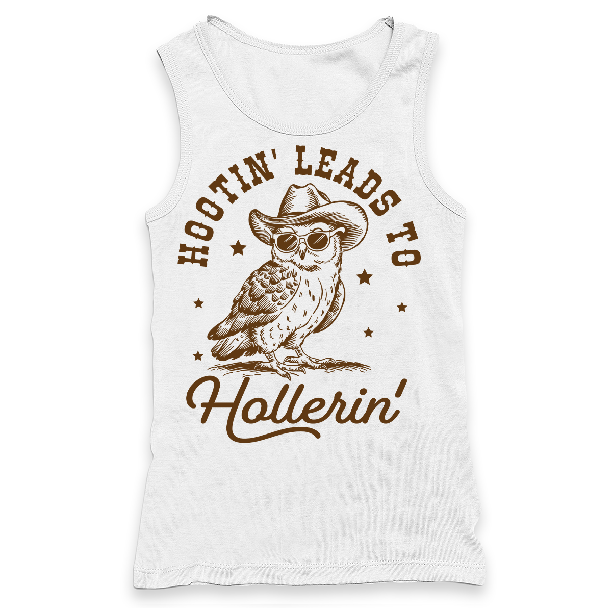Hootin' Leads To Hollerin' Racerback Tank Top