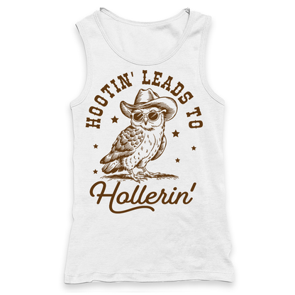 Hootin' Leads To Hollerin' Racerback Tank Top