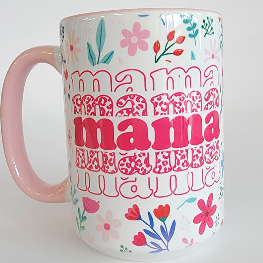 Mama Floral 15 Oz Mug