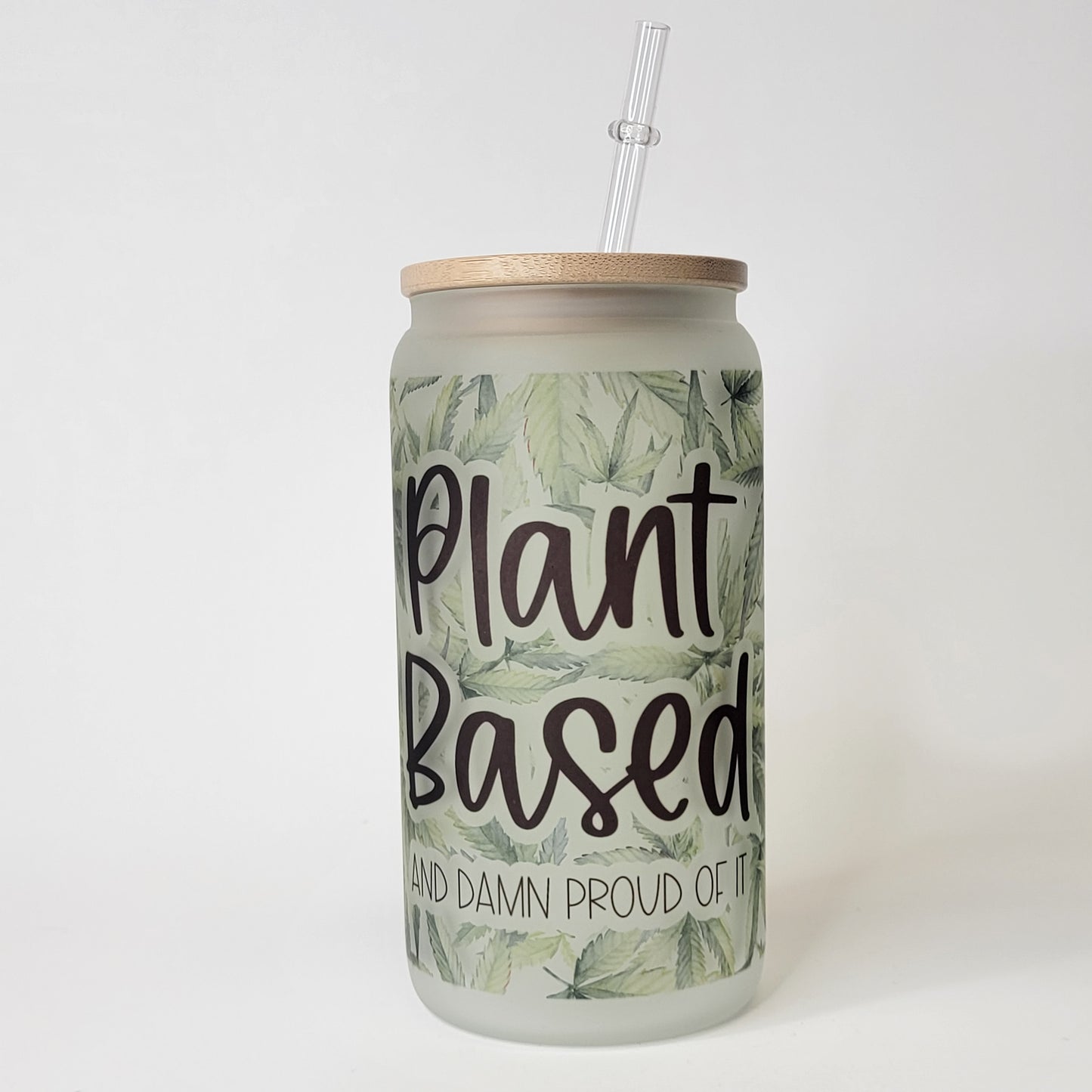 Plant Based 16 Oz Frosted Jar