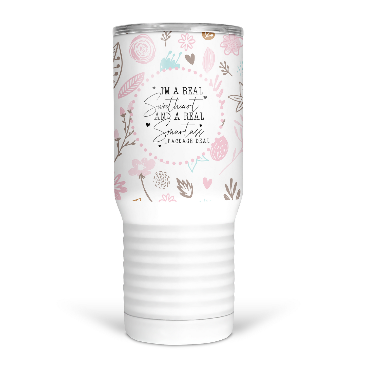 I'm A Real Sweetheart and A Real Smartass Package Deal 20 Oz Travel Tumbler