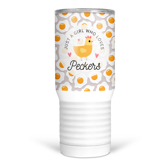 Just A Girl Who Loves Peckers 20 Oz Travel Tumbler