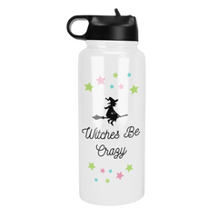 Witches Be Crazy Halloween 32 Oz Water Bottle