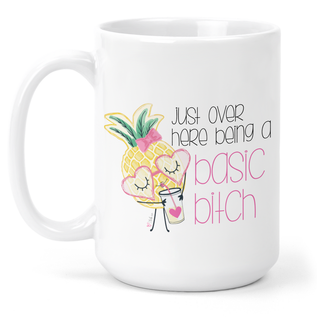 Basic Bitch Pineapple 15 Oz Ceramic Mug
