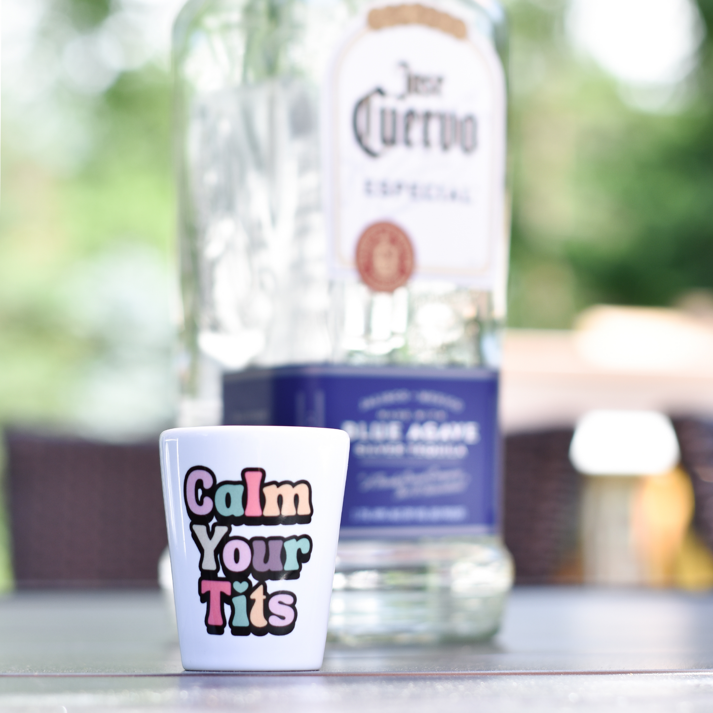 Calm Your Tits Shot Glass