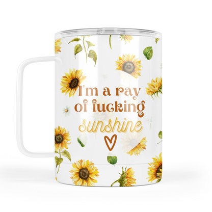 I'm A Ray Of Fucking Sunshine Mug With Lid