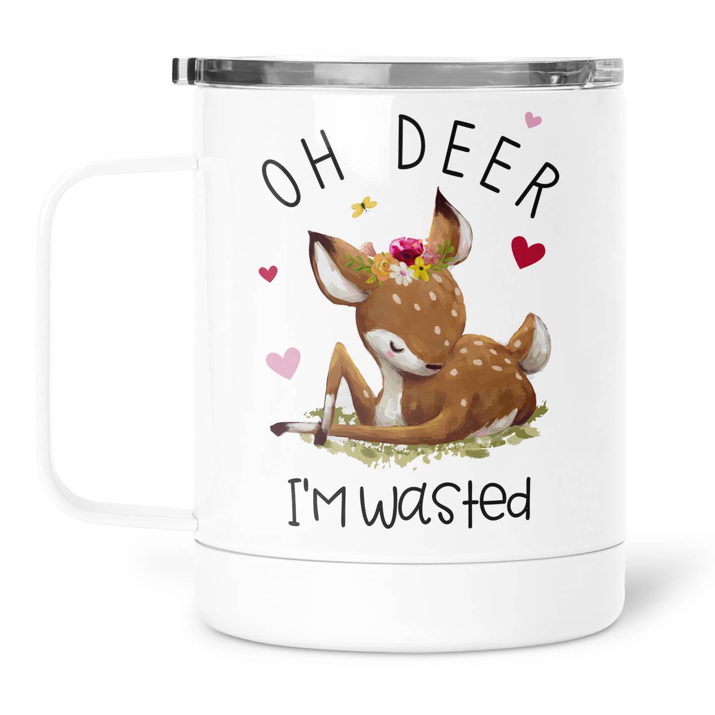 Oh Deer I'm Wasted Mug With Lid