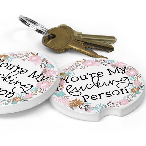 You're My Fucking Person Car Coaster Set (Set of 2)