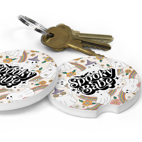 Spooky Babe Car Coaster Set (Set of 2)
