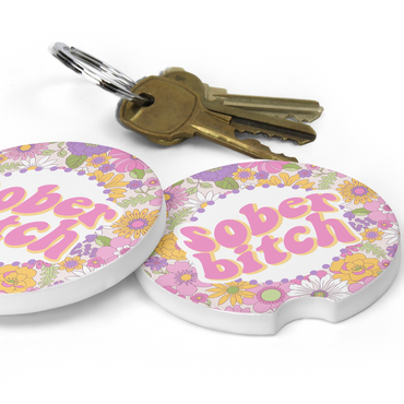 Sober Bitch Car Coaster Set (Set of 2)