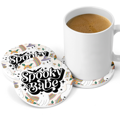 Spooky Babe Sandstone Coaster Set