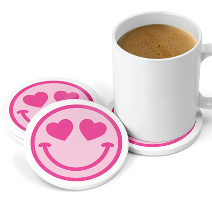 Heart Smile Mousepad & Coaster Set