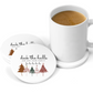 Deck The Halls and Not Your Family Sandstone Coaster Set