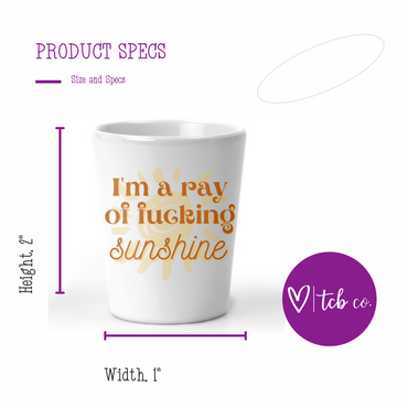 Ray Of Fucking Sunshine Shot Glass