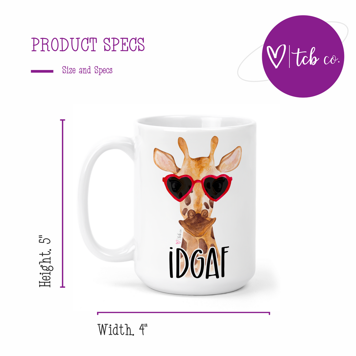 IDGAF 15 Oz Ceramic Mug