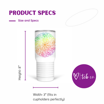 Sweary Mandala 20 Oz Travel Tumbler