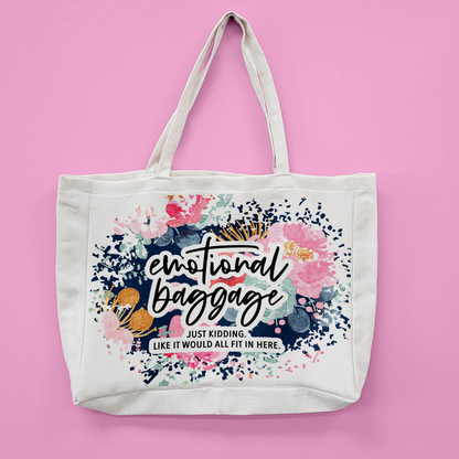 Emotional Baggage Oversized Floral Tote Bag