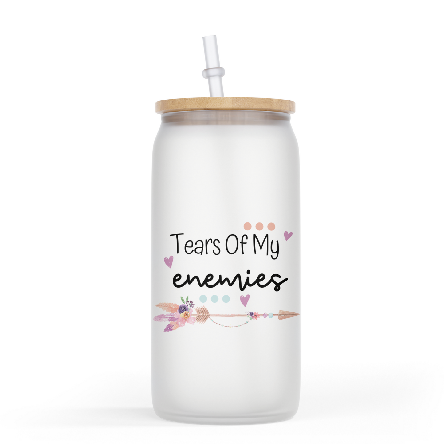 Tears Of My Enemies 16 Oz Shimmer Glass Jar