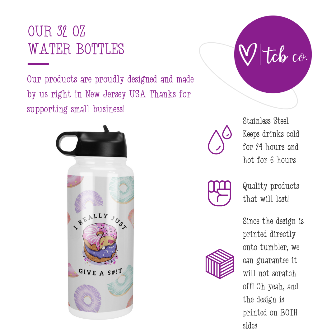 Donut Give A Shit 32 Oz Waterbottle