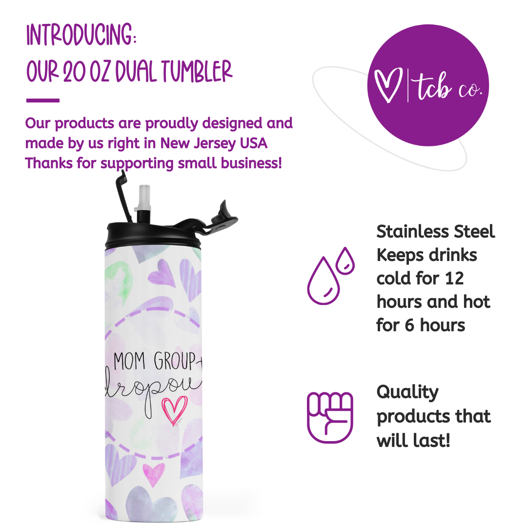 Mom Group Dropout Travel Tumbler