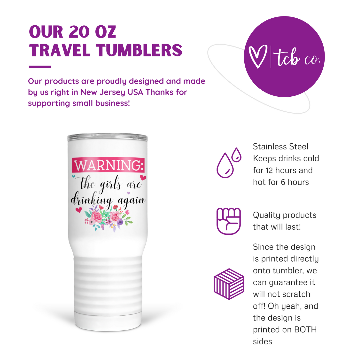 Warning! The Girls Are Drinking Again 20 Oz Travel Tumbler