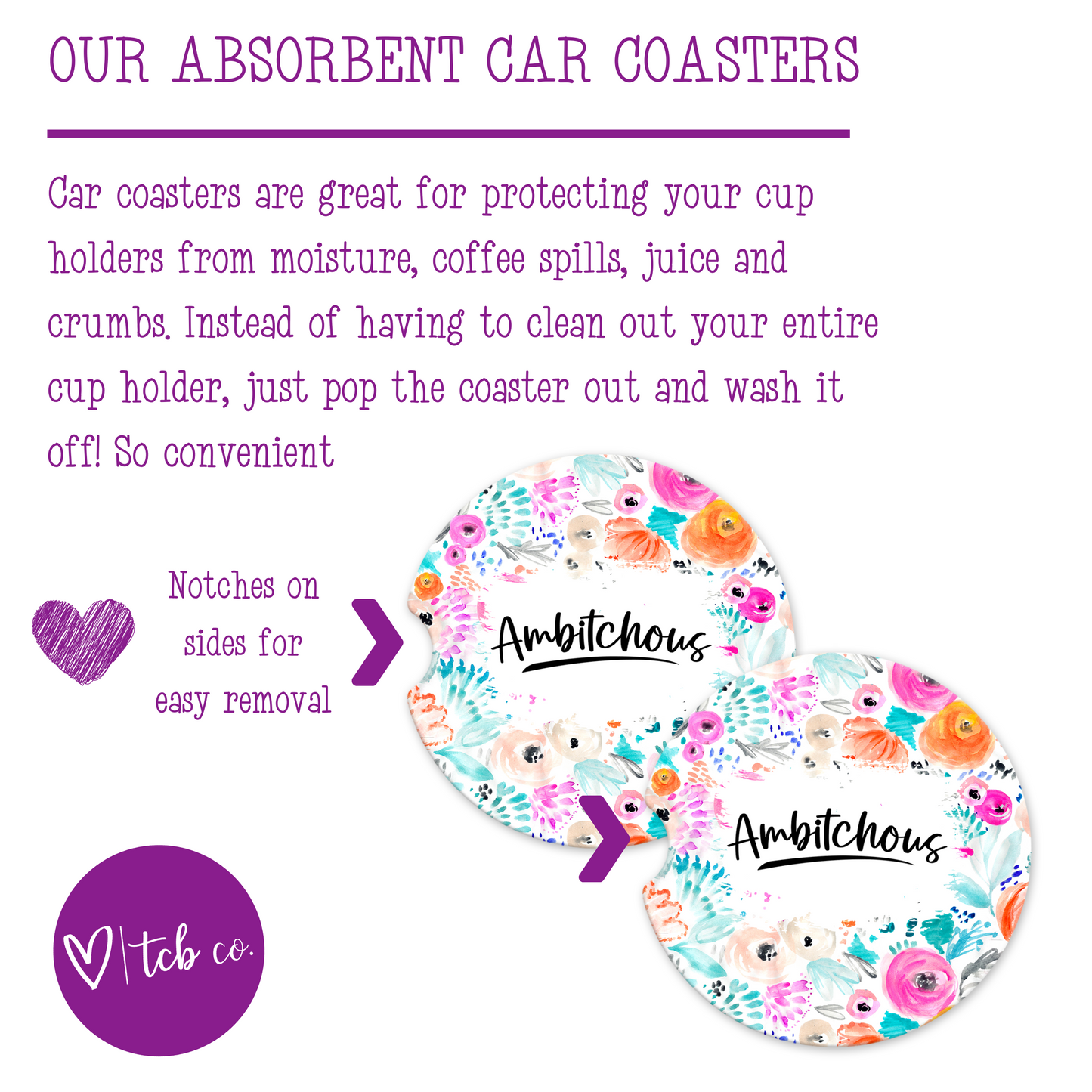 Ambitchous Car Coaster Set (Set of 2)