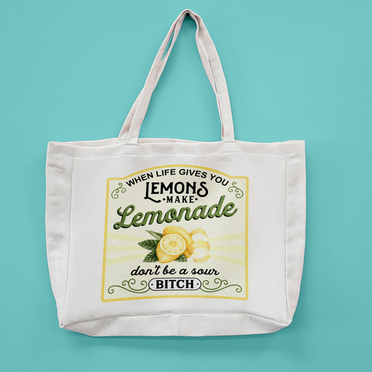 Funny Adult Lemonade Oversized Tote Bag