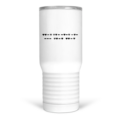 Morse Code Fuck Off 20 Oz Travel Tumbler