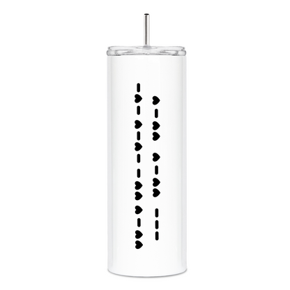 Fuck Off Morse Code Skinny Tumbler