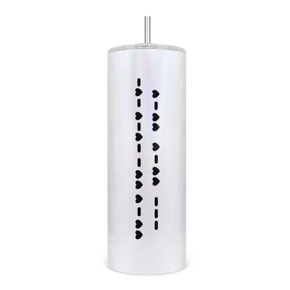 Fuck Off Morse Code Skinny Tumbler