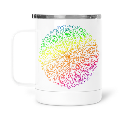 Sweary Mandala Mug With Lid