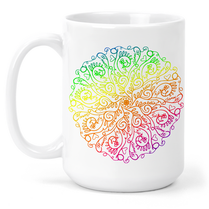 Sweary Mandala 15 Oz Ceramic Mug