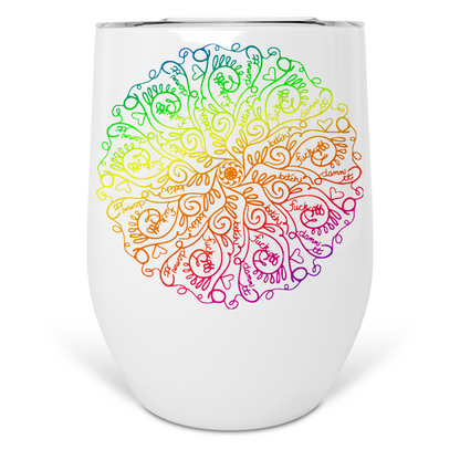 Sweary Mandala Wine Tumbler