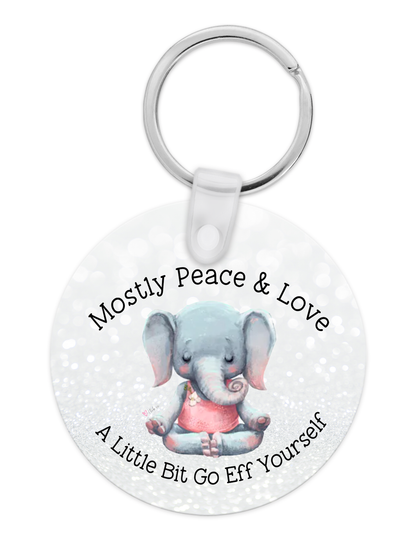 Peace Love A Little Go Eff Yourself Acrylic Keychain