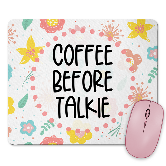 Coffee Before Talkie Mousepad & Coaster Set