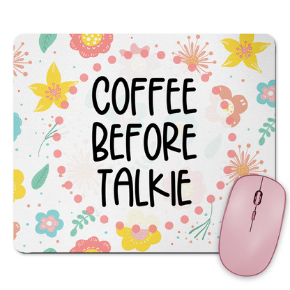 Coffee Before Talkie Mousepad & Coaster Set