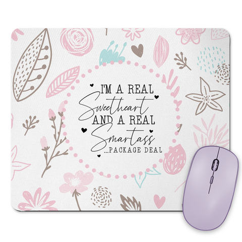 I'm A Real Sweetheart And A Real Smartass Mousepad & Coaster Set