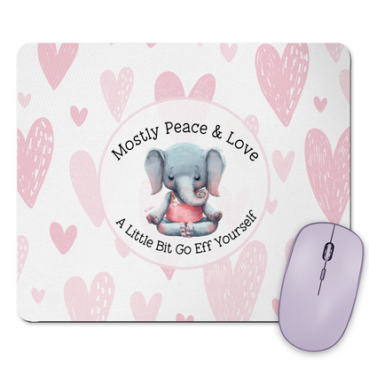 Mostly Peace And Love Mousepad & Coaster Set