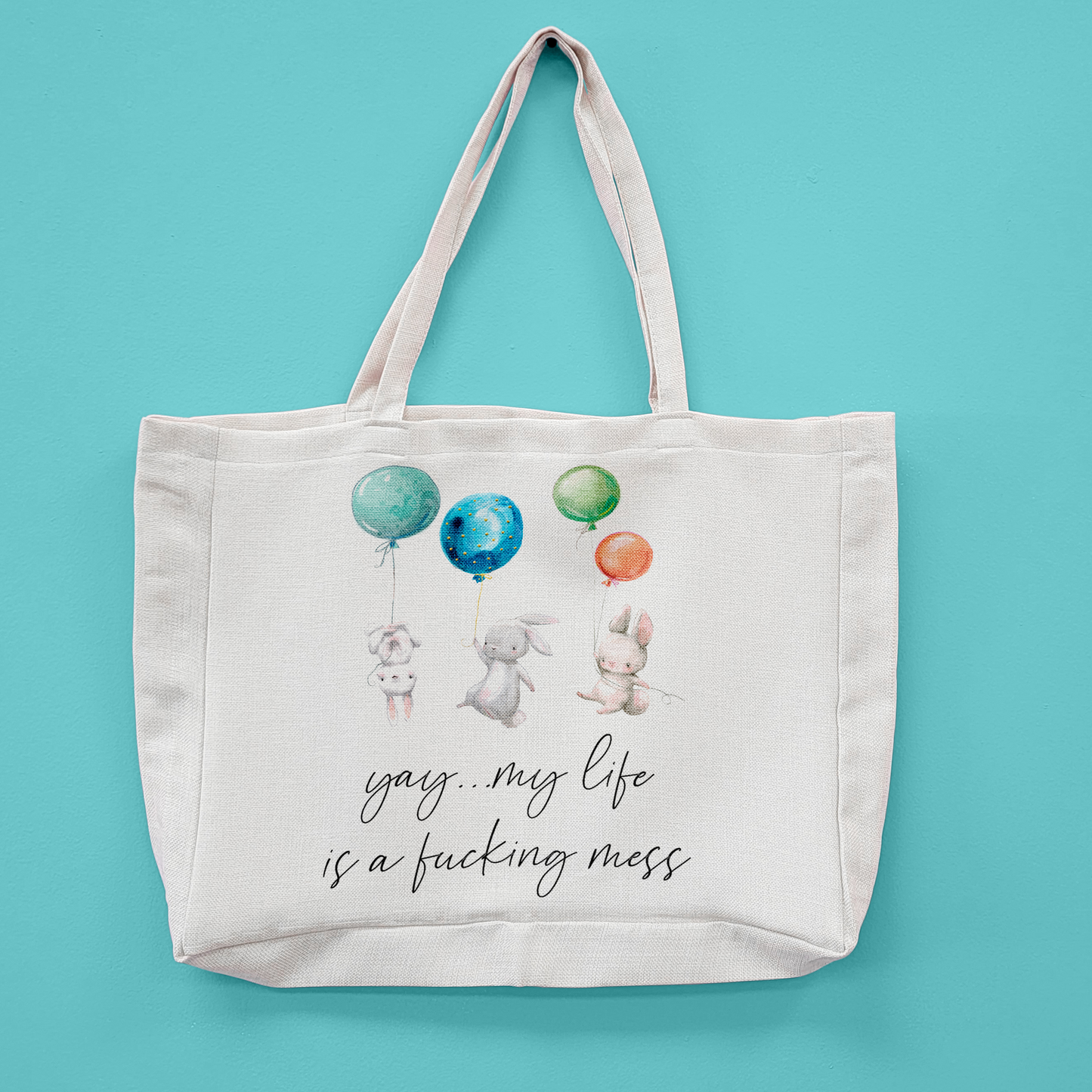 My Life Is A Fucking Mess Oversized Tote Bag