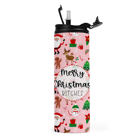 Merry Christmas Bitches Travel Tumbler
