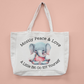 Peace And Love Oversized Tote Bag