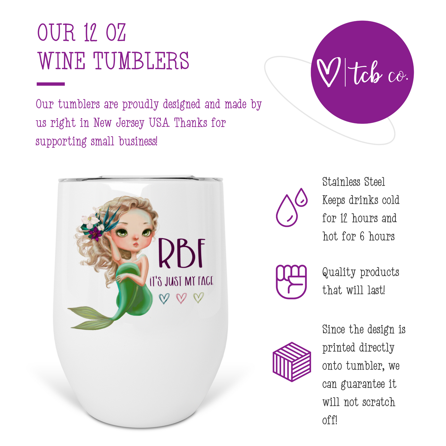 RBF Mermaid Wine Tumbler