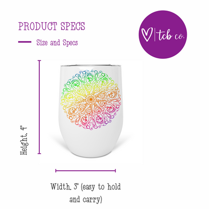 Sweary Mandala Wine Tumbler